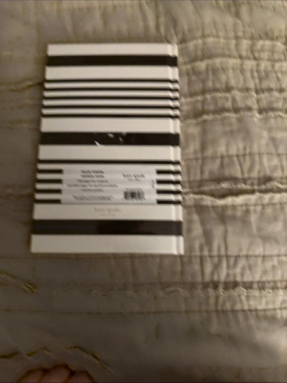 NWT kate spade Black & White Striped Address and OccasionsBook